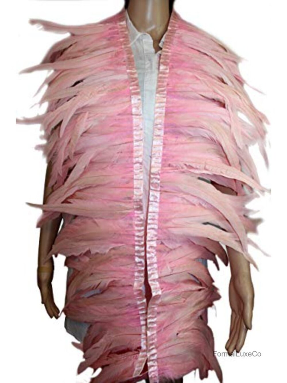 2 Yard Rooster Coque Feather Fringe Trim 10-12 Inch for Costume DIY Craft